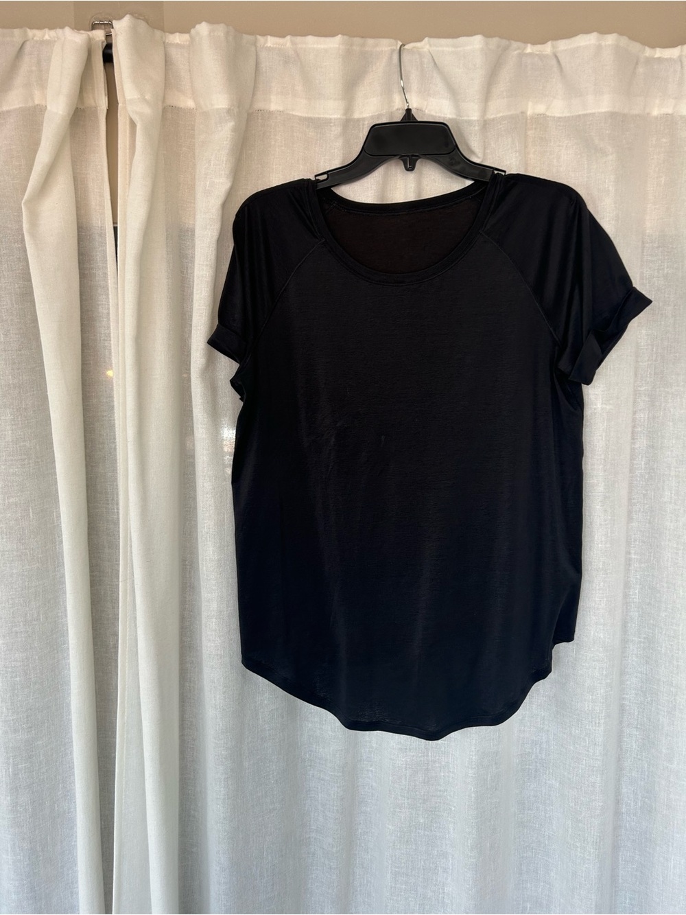 lululemon athletica Black Relaxed Scoop Neck Short Sleeve Tee